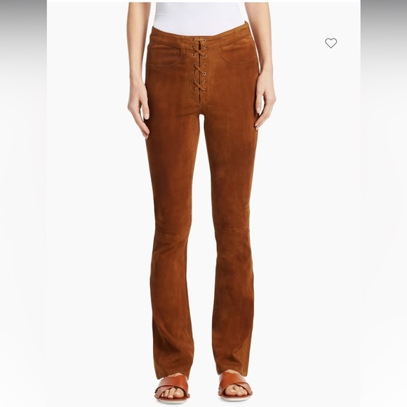 Frame tie up leather /suede pants. New w tags - Picture 8 of 10